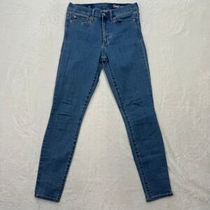 Gap Jeans Womens 28 Blue 1969 Skinny Mid Rise Stretch Medium Wash Denim